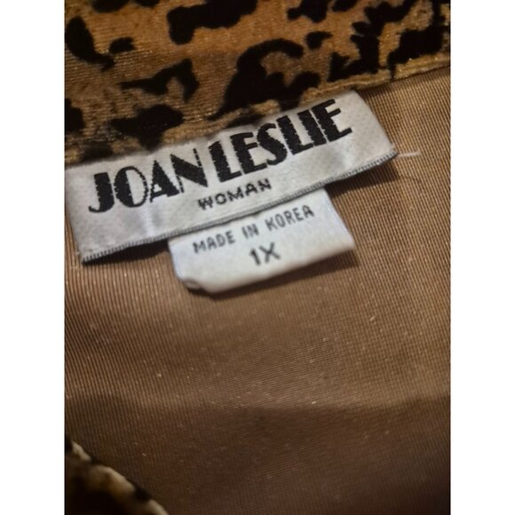 Joan Leslie 1X Animal Print Velour Jacket - Picture 6 of 6